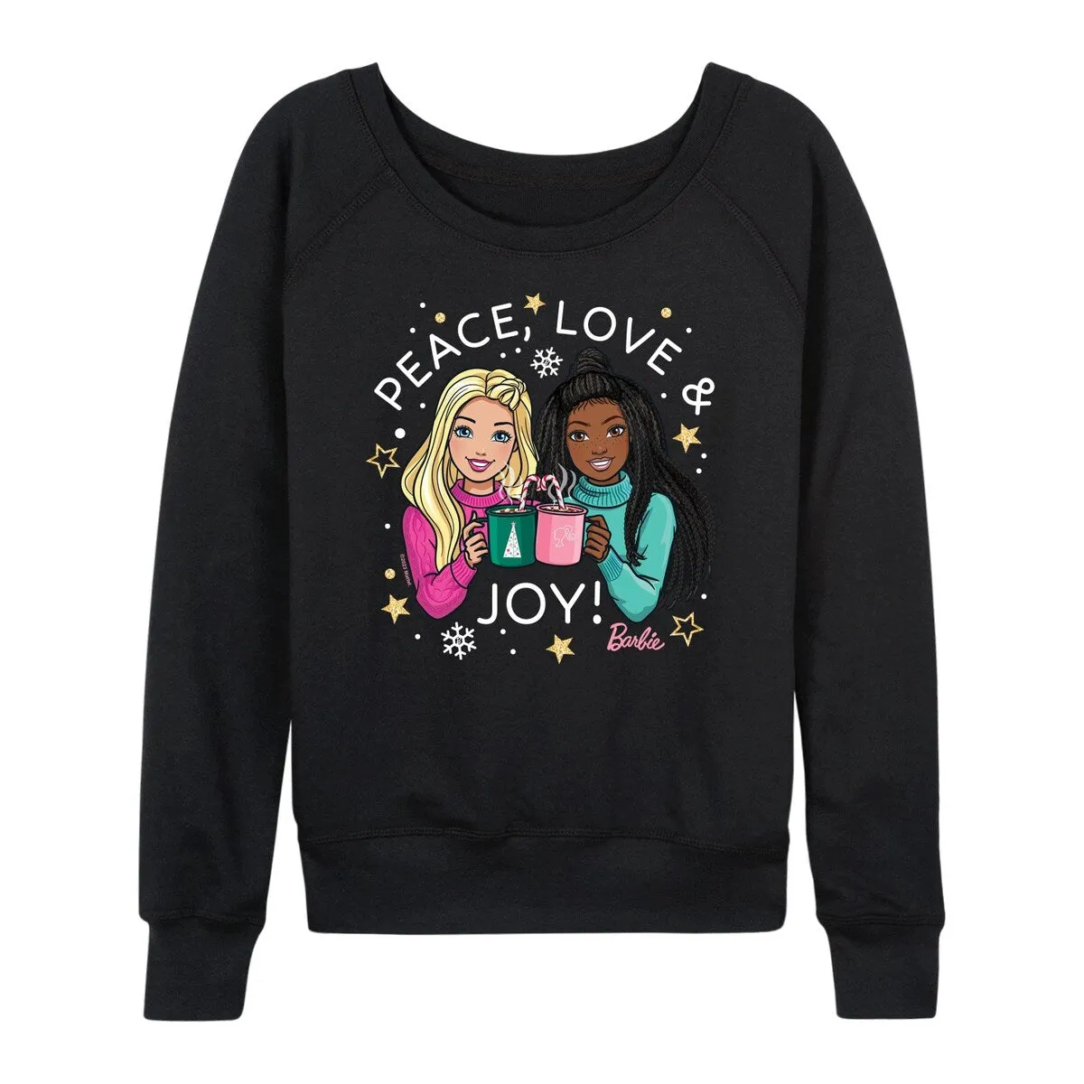 Women's Barbie Peace Love Joy Light Weight Pullover sold by Zulily
