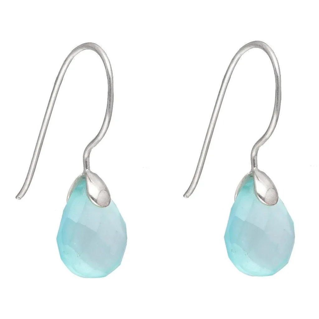 YS Gems Aqua Chalcdony Sterling Silver Dangling Earring sold by Zulily product image thumbnail 3