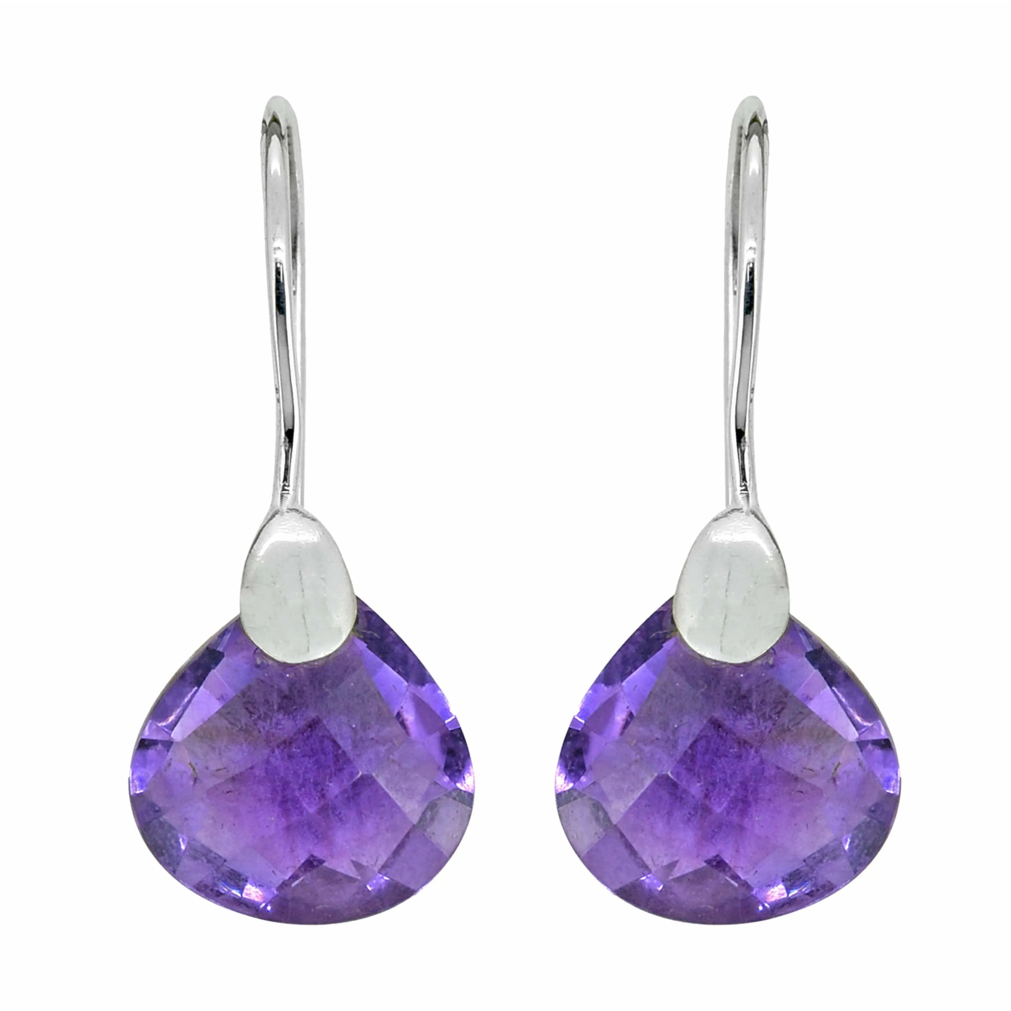 YS Gems Purple Amethyst Sterling Silver Teardrop Earring sold by Zulily product image thumbnail 3