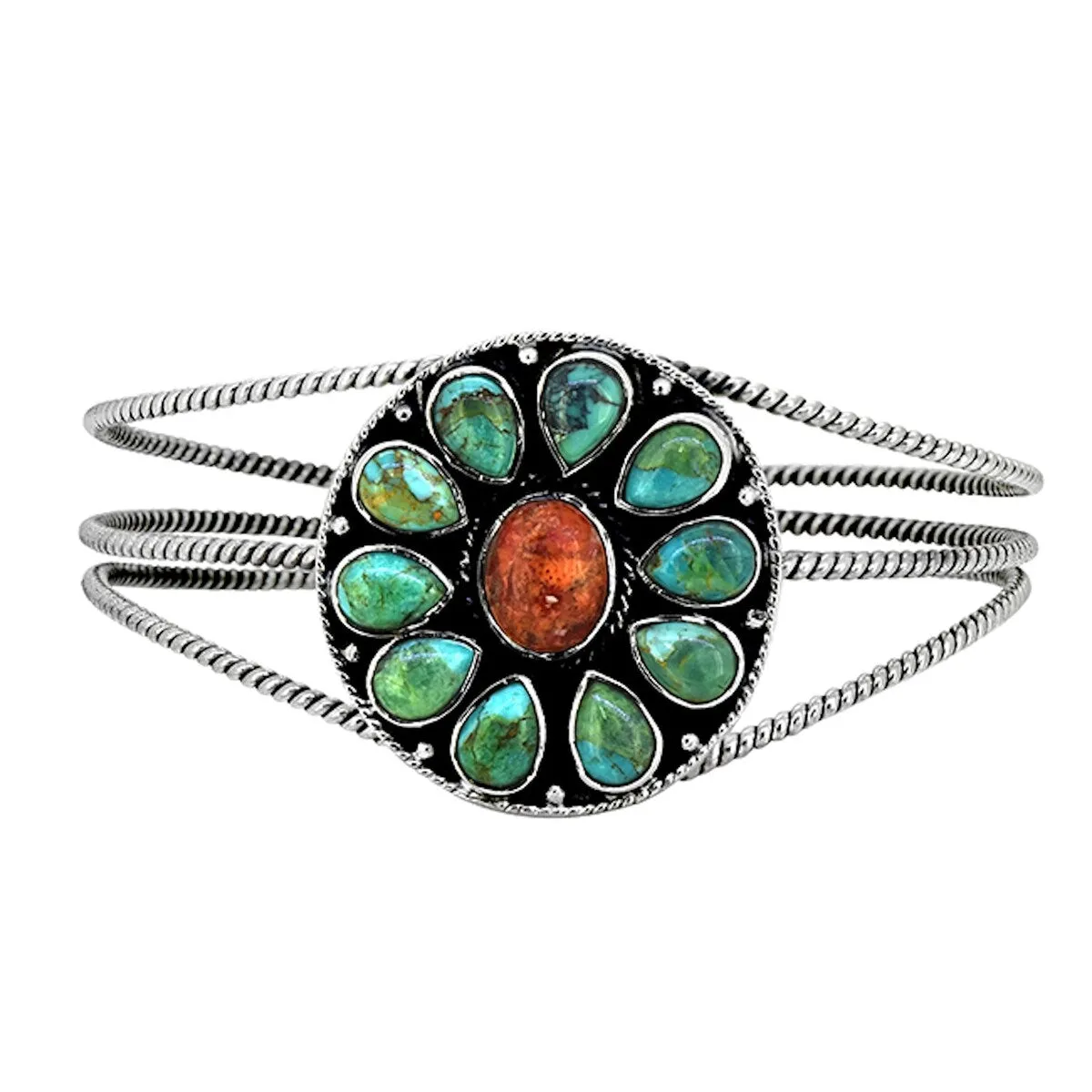 YS Gems Mohave Turuqoise Sterling Silver Cuff Bracelet sold by Zulily product image thumbnail 3