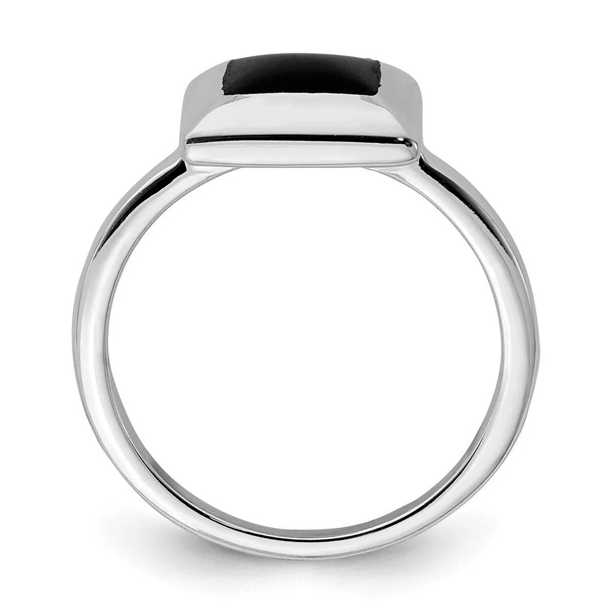 Curata 925 Sterling Silver Polished Simulated Onyx Ring sold by Zulily product image thumbnail 5