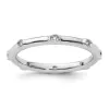 Curata 925 Sterling Silver Bezel Polished Stackable White Topaz Ring sold by Zulily