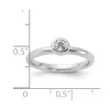 Curata 925 Sterling Silver Bezel 4mm White Topaz Ring sold by Zulily
