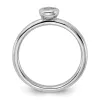 Curata 925 Sterling Silver Bezel 4mm White Topaz Ring sold by Zulily