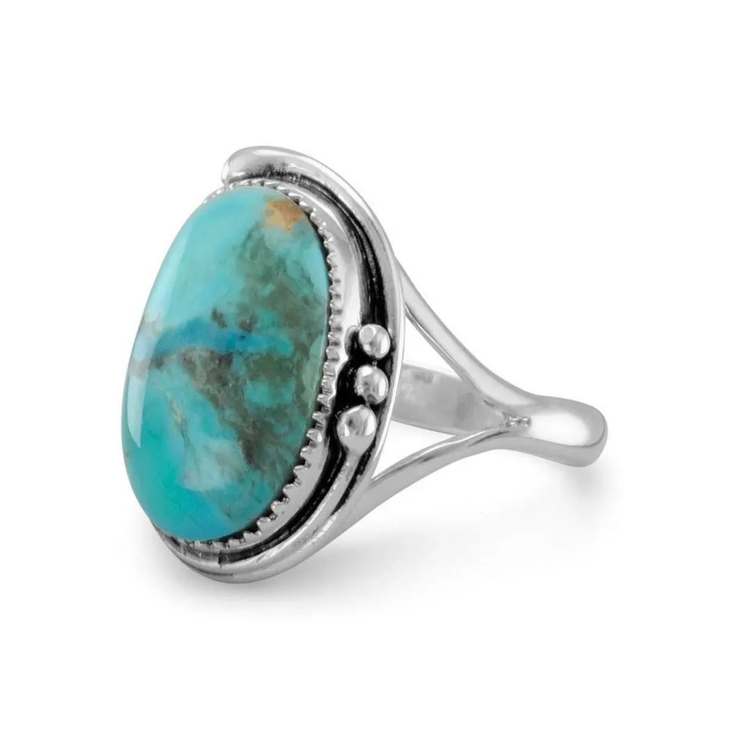 Curata 925 Sterling Silver Simulated Turquoise Oxidized Vine Leaf Ring sold by Zulily product image thumbnail 4