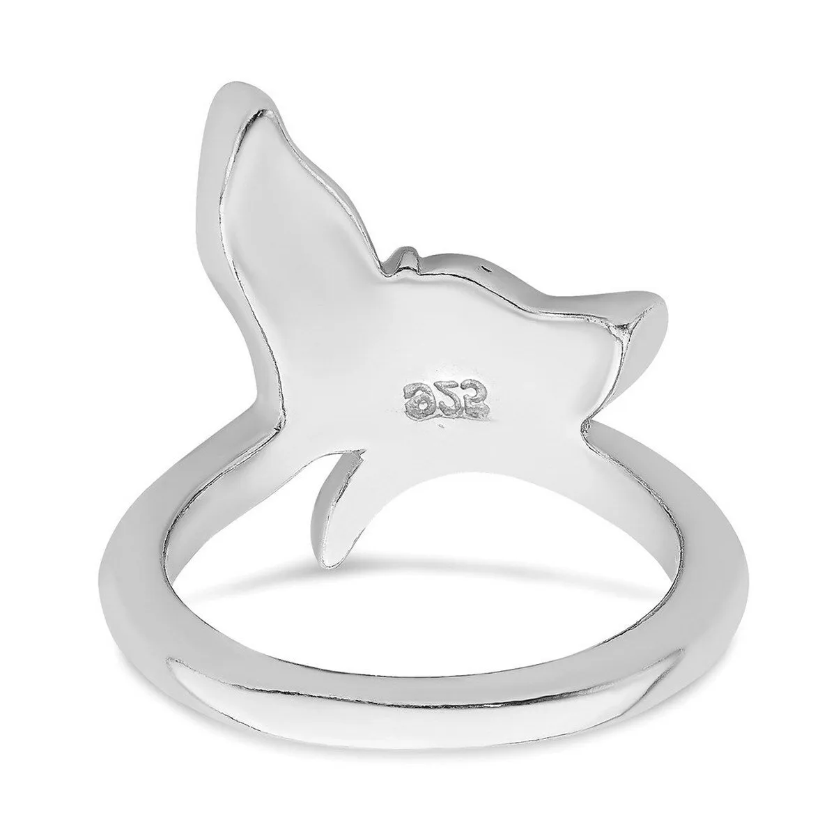 Curata 925 Sterling Silver Blue Inlay Simulated Opal Whale Tail Ring sold by Zulily product image thumbnail 5