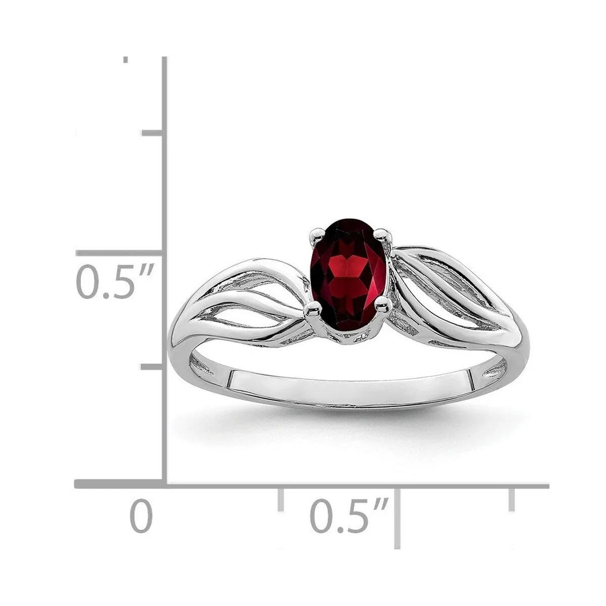 Curata 925 Sterling Silver Dainty Garnet Leaf Ring sold by Zulily product image thumbnail 4