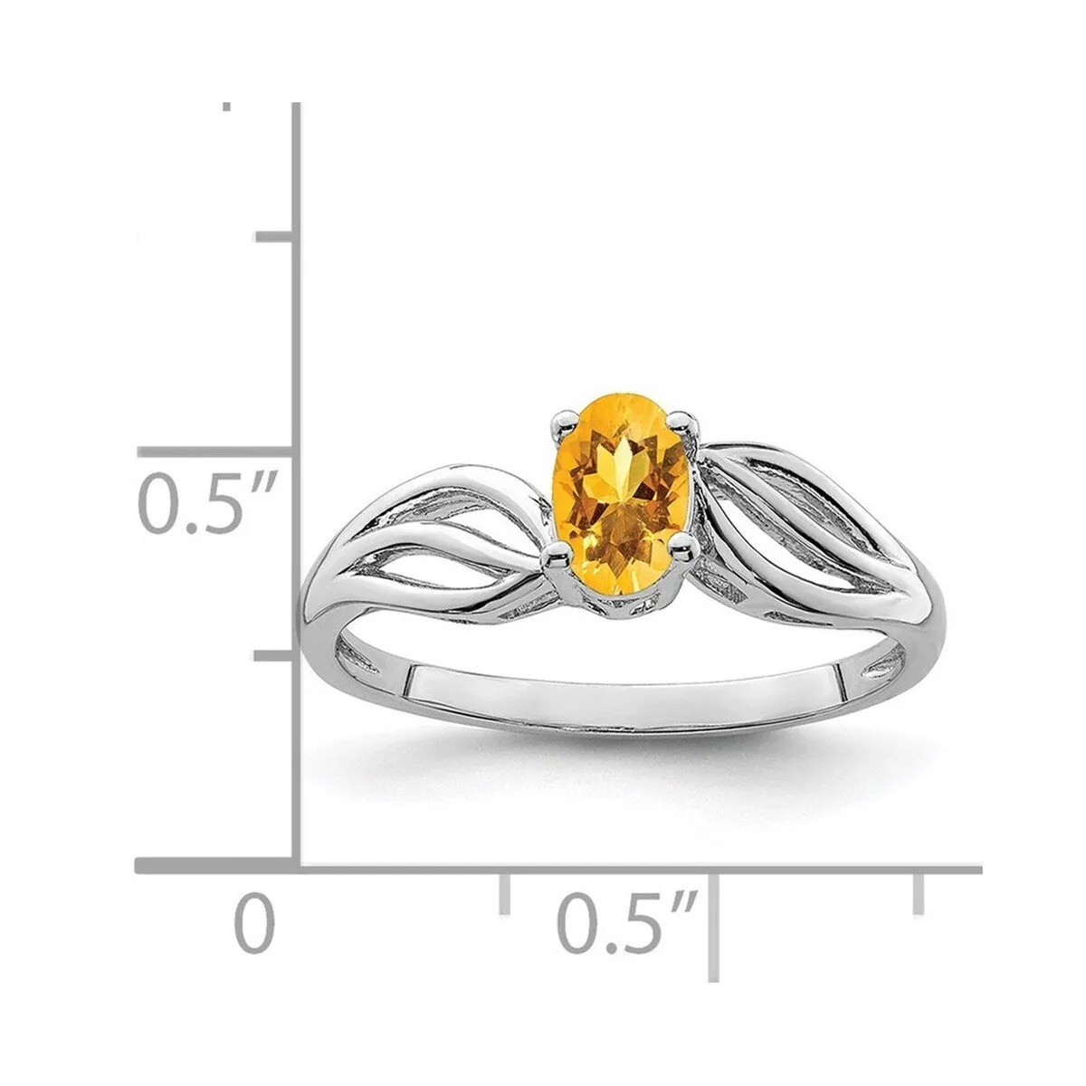 Curata 925 Sterling Silver Dainty Citrine Leaf Ring sold by Zulily product image thumbnail 3