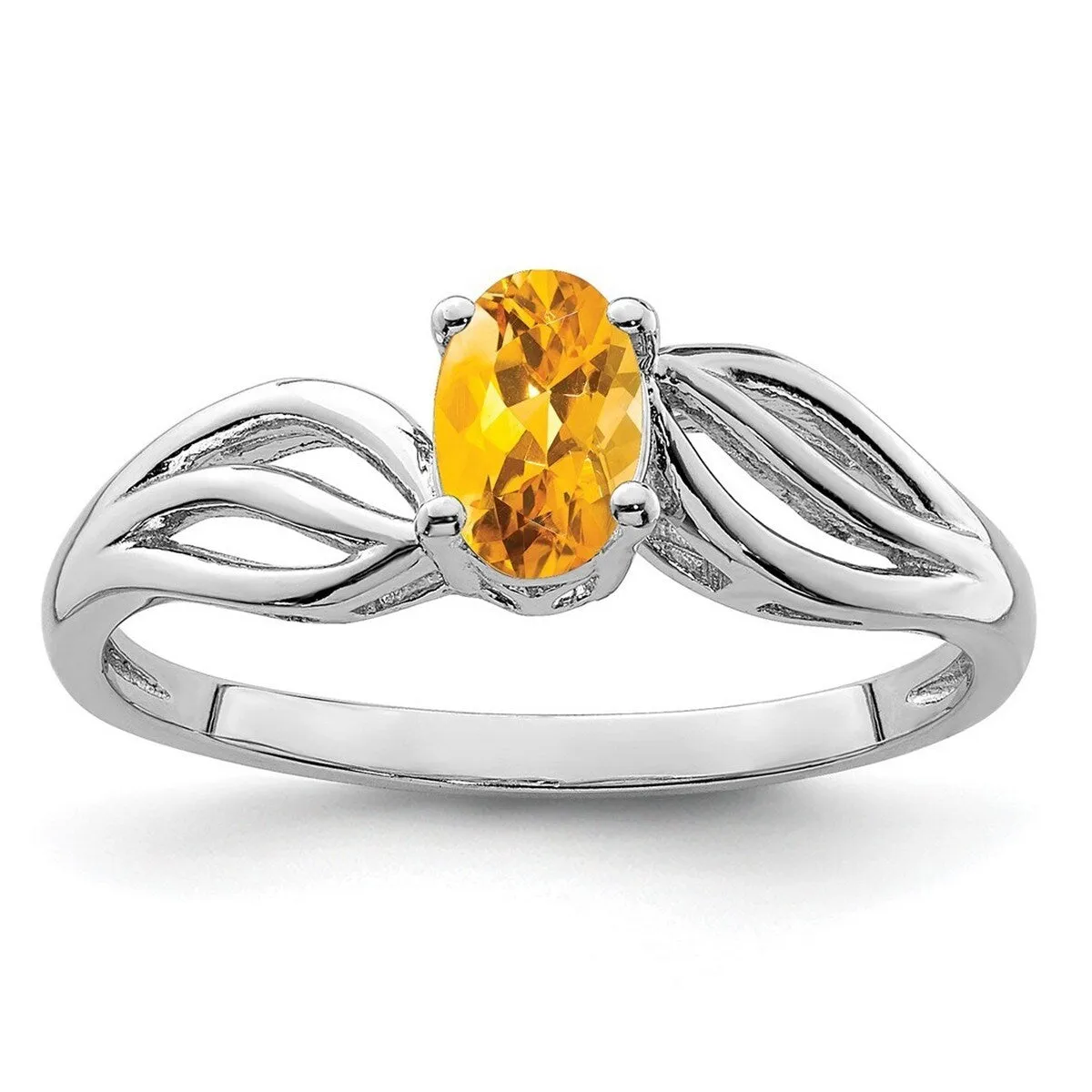 Curata 925 Sterling Silver Dainty Citrine Leaf Ring sold by Zulily product image thumbnail 2
