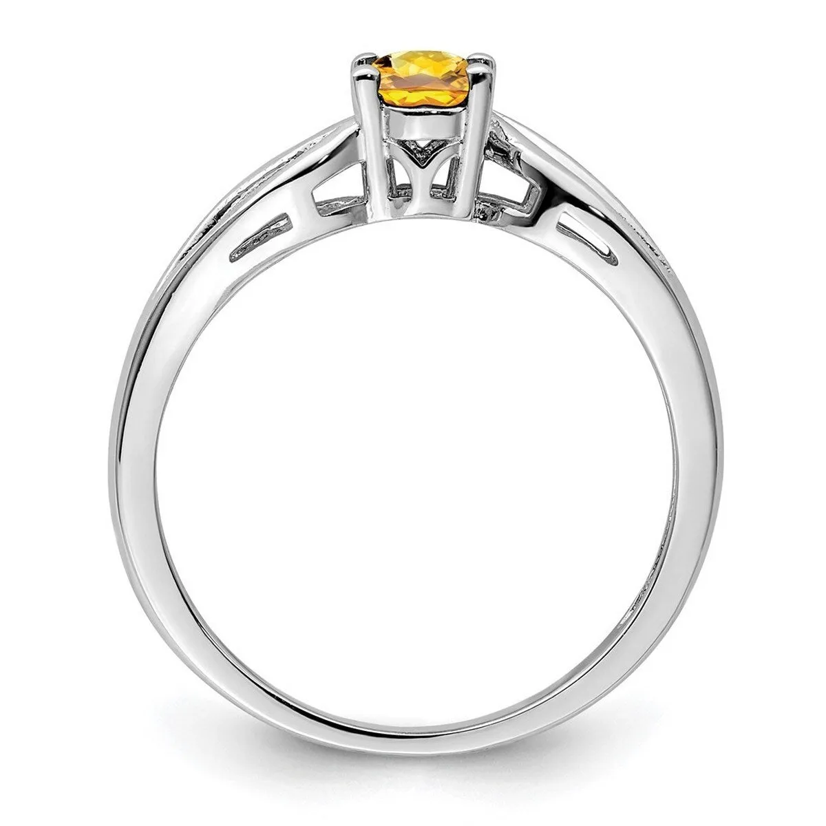 Curata 925 Sterling Silver Dainty Citrine Leaf Ring sold by Zulily product image thumbnail 5