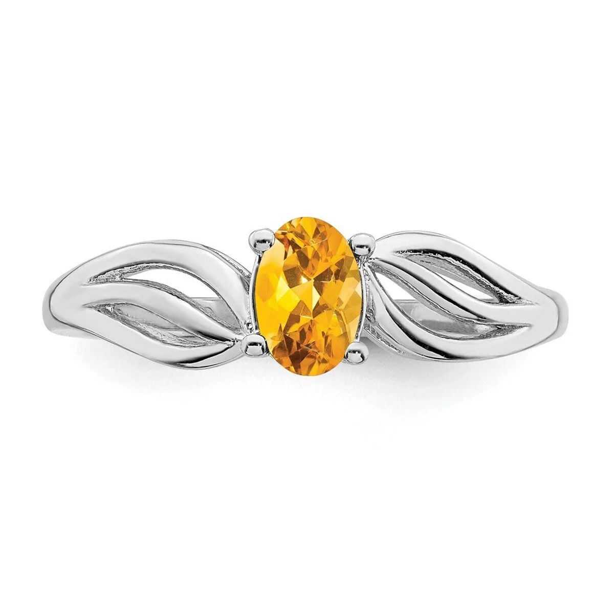 Curata 925 Sterling Silver Dainty Citrine Leaf Ring sold by Zulily product image thumbnail 4