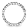 Curata 925 Sterling Silver Bezel Polished Patterned Stackable White Topaz Ring sold by Zulily