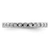 Curata 925 Sterling Silver Bezel Polished Patterned Stackable White Topaz Ring sold by Zulily