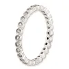 Curata 925 Sterling Silver Bezel Polished Patterned Stackable White Topaz Ring sold by Zulily