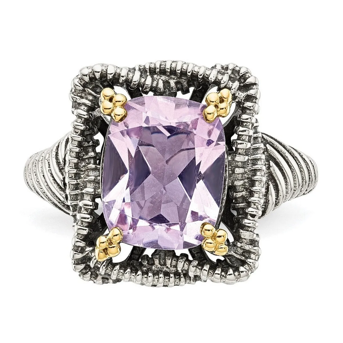 Curata 925 Sterling Silver 14k Pink Amethyst Ring sold by Zulily product image thumbnail 4
