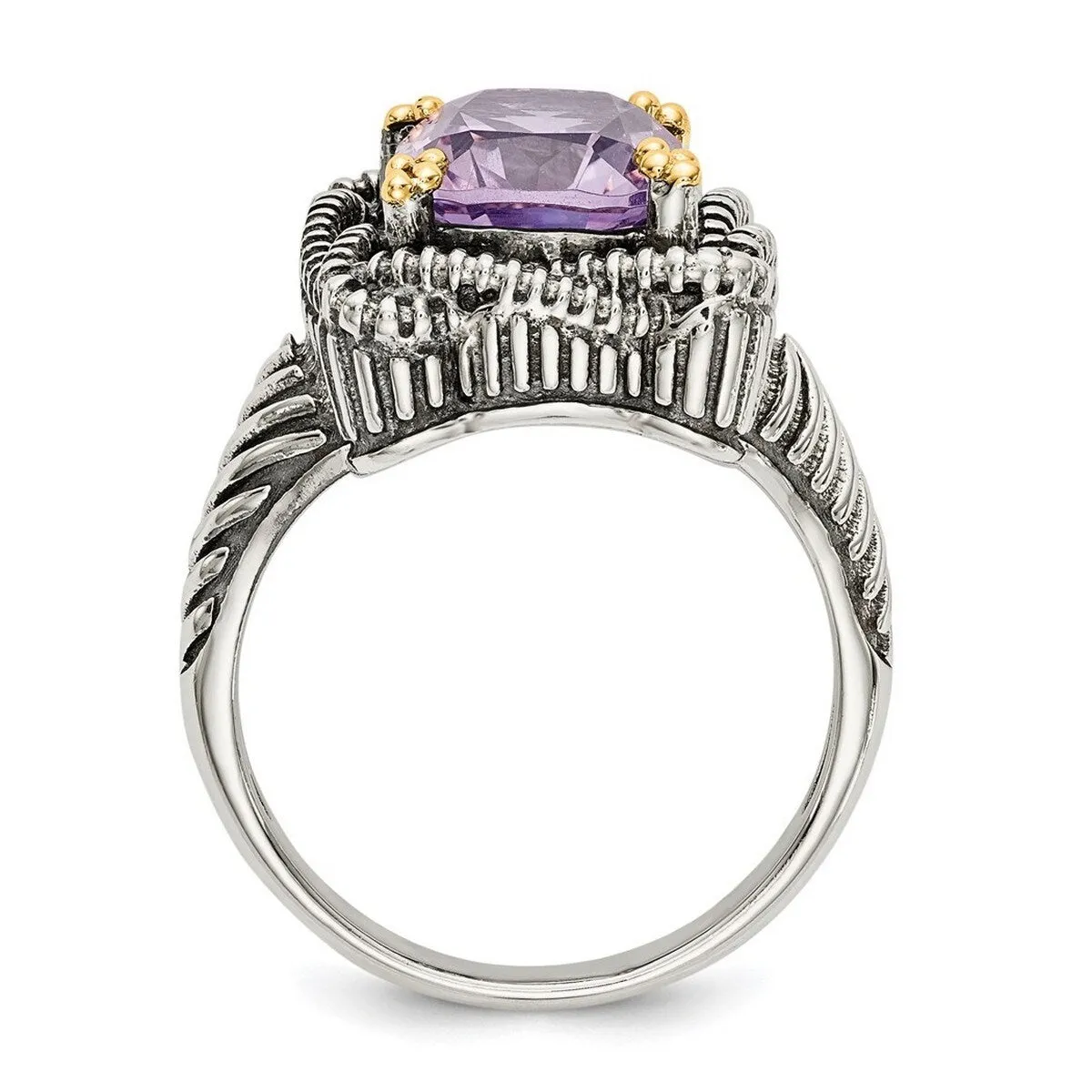 Curata 925 Sterling Silver 14k Pink Amethyst Ring sold by Zulily product image thumbnail 3
