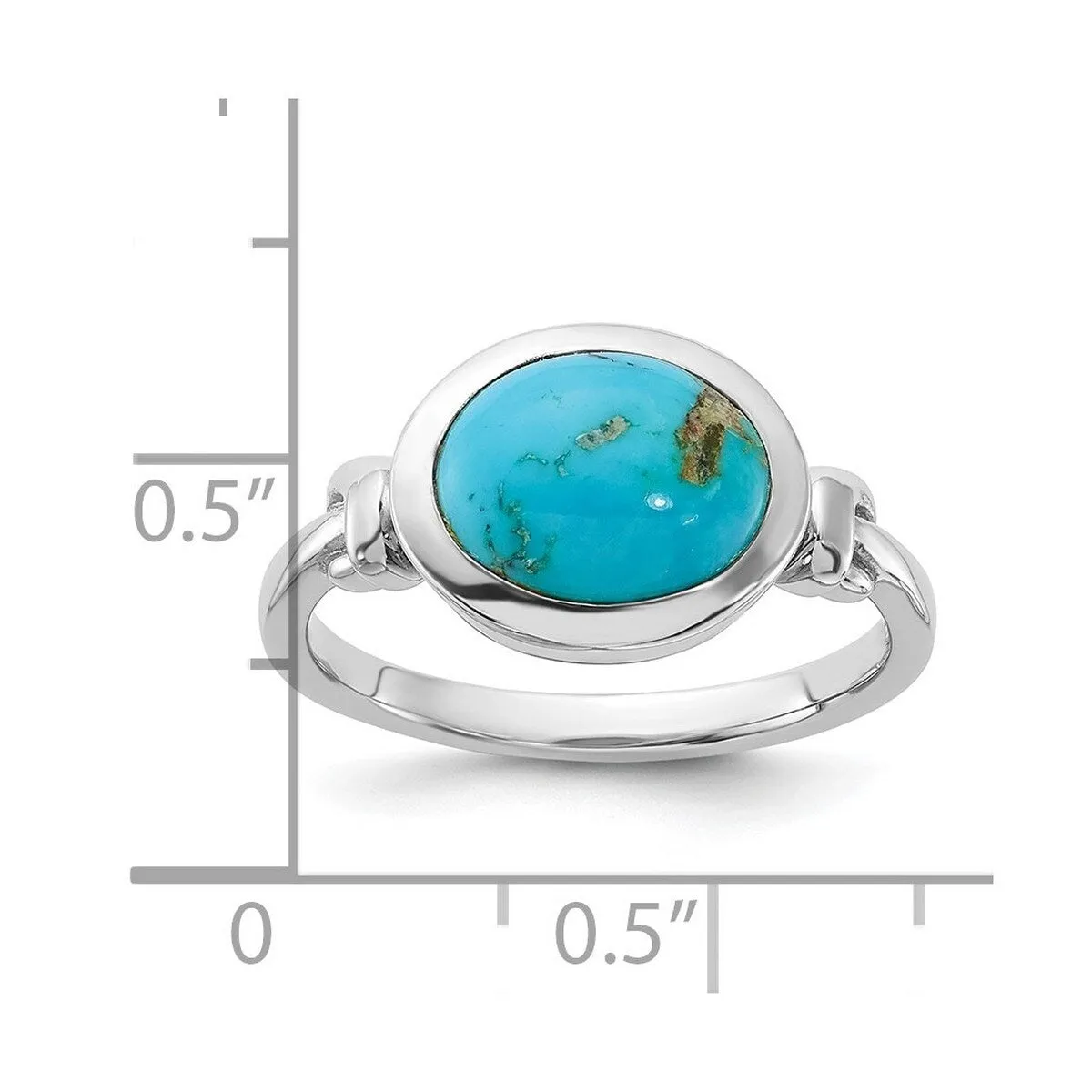 Curata 925 Sterling Silver Rhodium Plated Simulated Turquoise Ring sold by Zulily product image thumbnail 5