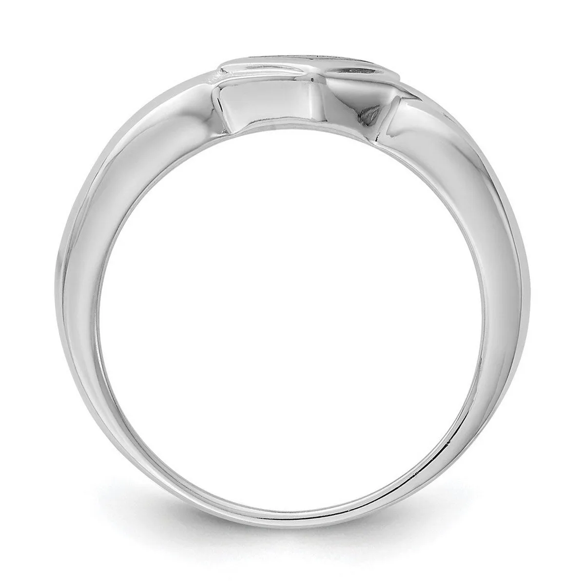 Curata 925 Sterling Silver Solid Inlaid Onyx Twist Ring sold by Zulily product image thumbnail 4