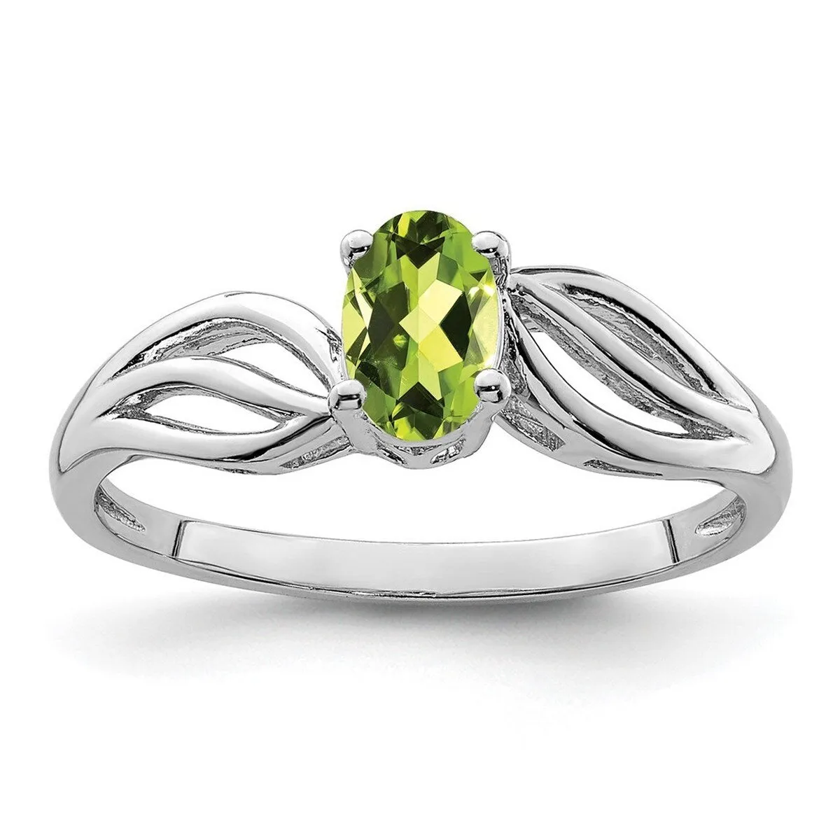 Curata 925 Sterling Silver Dainty Peridot Leaf Ring sold by Zulily product image thumbnail 5