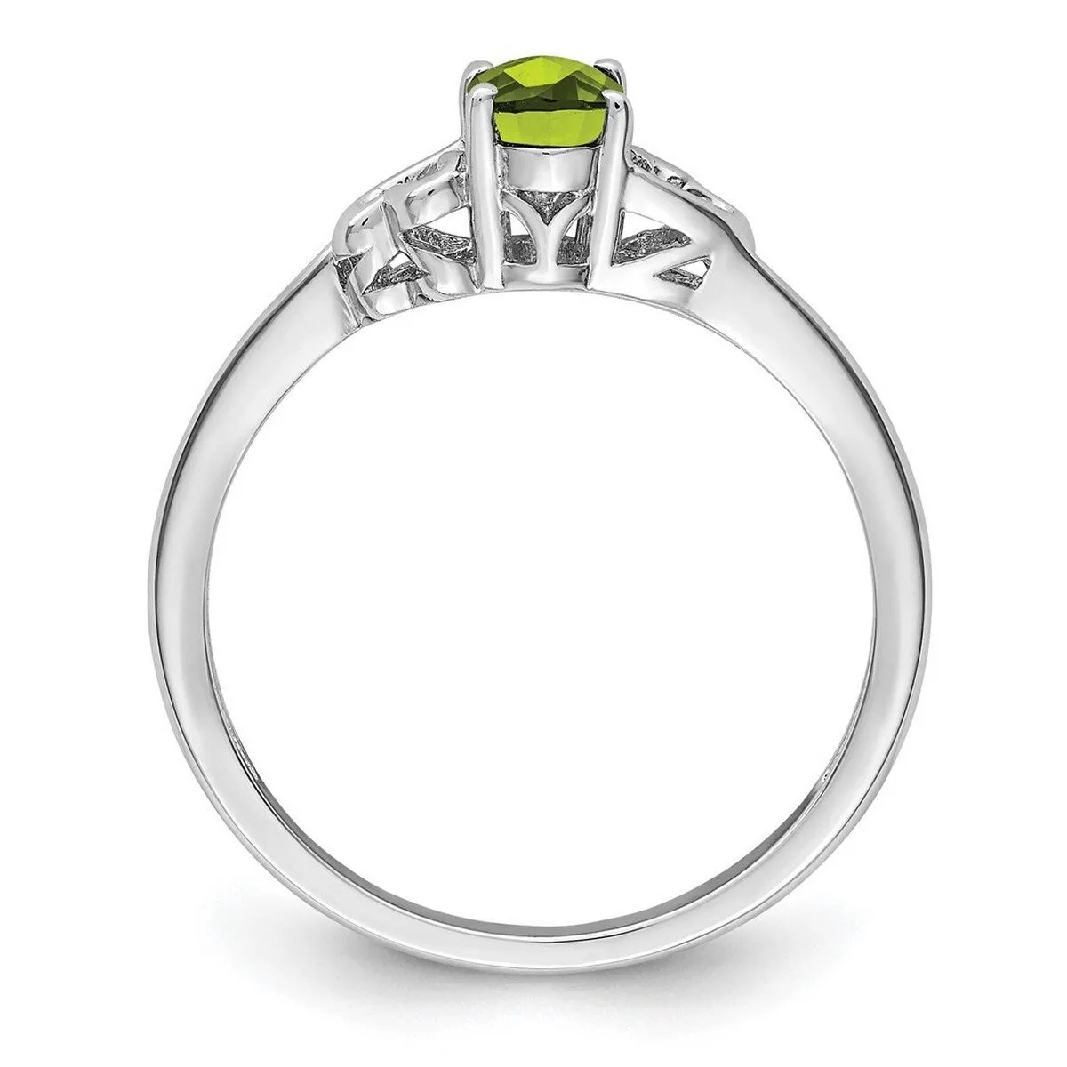 Curata 925 Sterling Silver Dainty Peridot Heart Engagement Ring sold by Zulily product image thumbnail 2