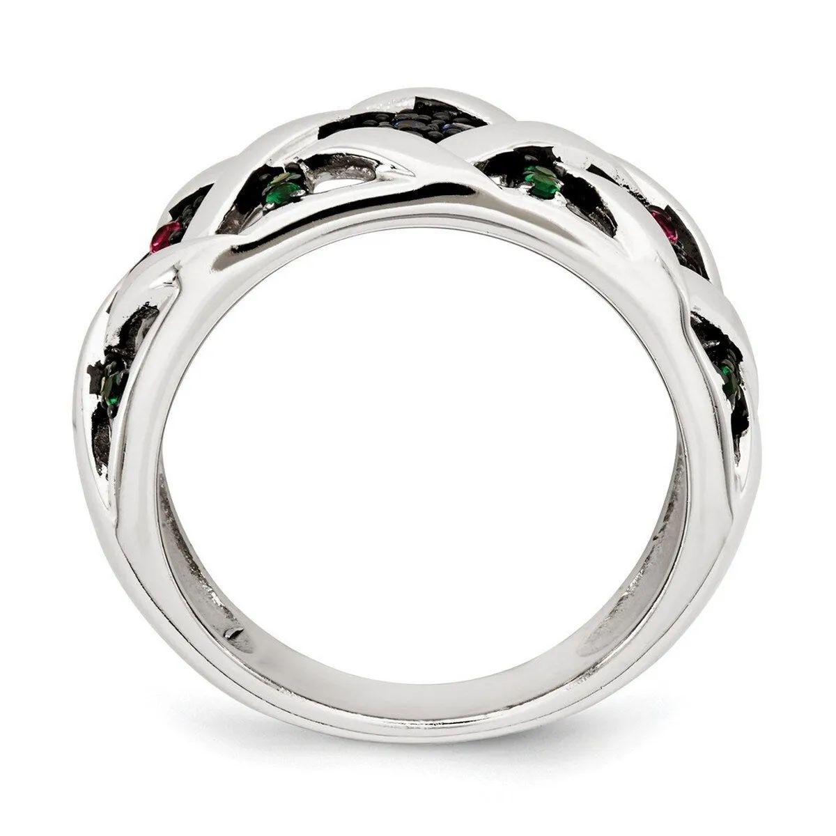 Curata 925 Sterling Silver Multi Colored Simulated Ruby and Spinel Ring sold by Zulily product image thumbnail 4