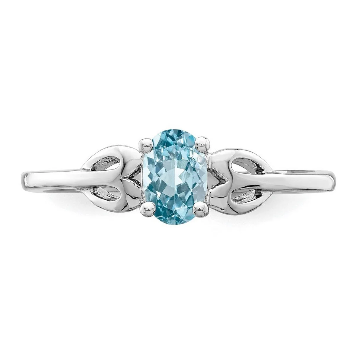 Curata 925 Sterling Silver Dainty Swiss Blue Topaz Engagement Ring sold by Zulily product image thumbnail 4
