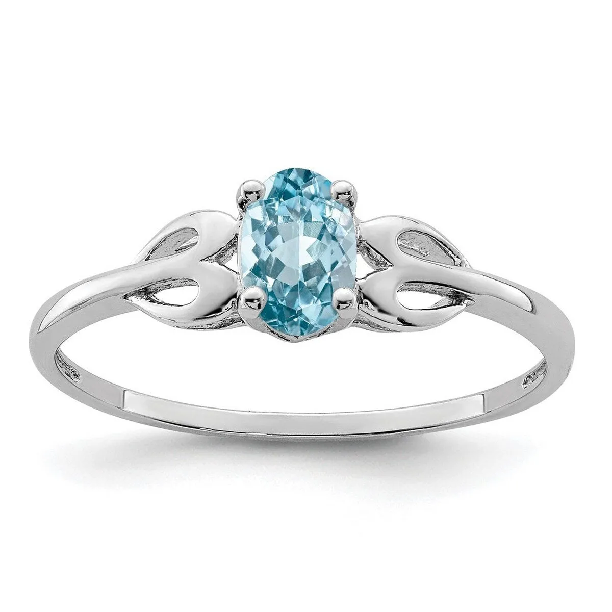 Curata 925 Sterling Silver Dainty Swiss Blue Topaz Engagement Ring sold by Zulily product image thumbnail 2