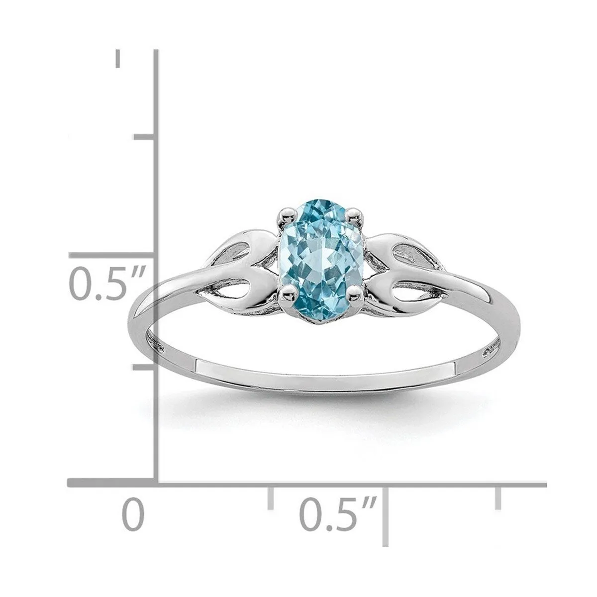 Curata 925 Sterling Silver Dainty Swiss Blue Topaz Engagement Ring sold by Zulily product image thumbnail 5
