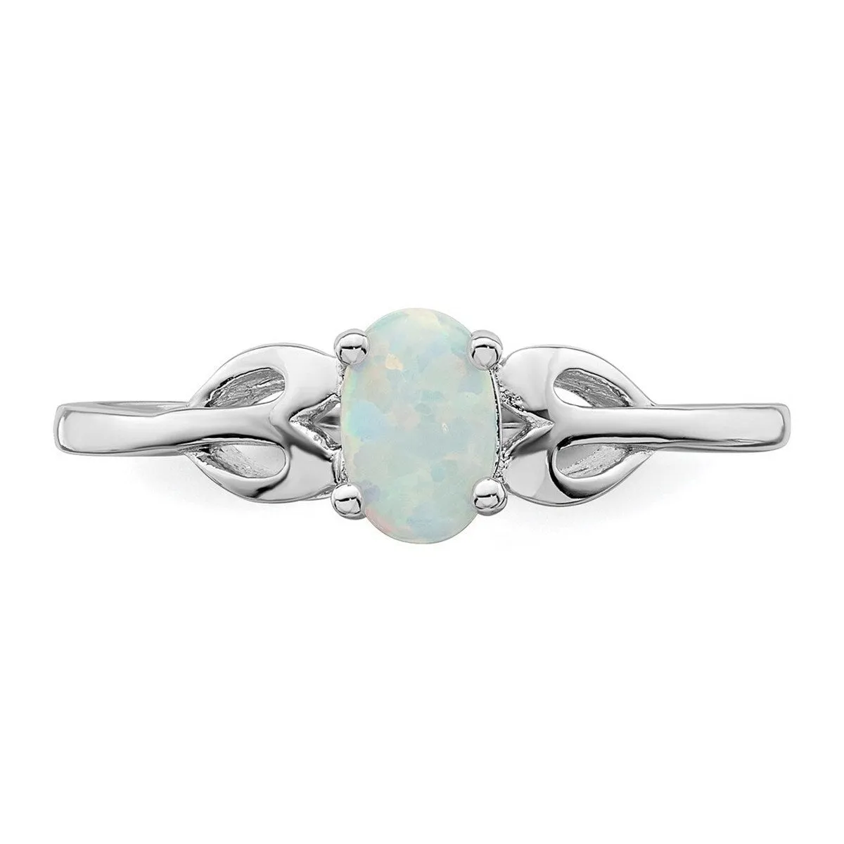 Curata 925 Sterling Silver Dainty Opal Engagement Ring sold by Zulily product image thumbnail 3
