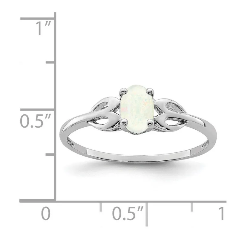 Curata 925 Sterling Silver Dainty Opal Engagement Ring sold by Zulily