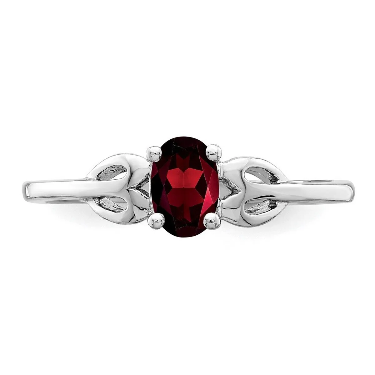 Curata 925 Sterling Silver Dainty Garnet Engagement Ring sold by Zulily product image thumbnail 4