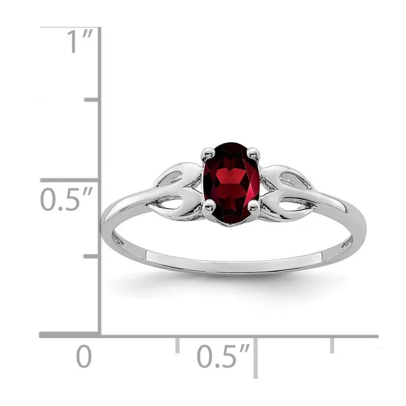 Curata 925 Sterling Silver Dainty Garnet Engagement Ring sold by Zulily