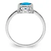 Curata 925 Sterling Silver Polished 1.05ctw Blue Topaz Round Ring sold by Zulily