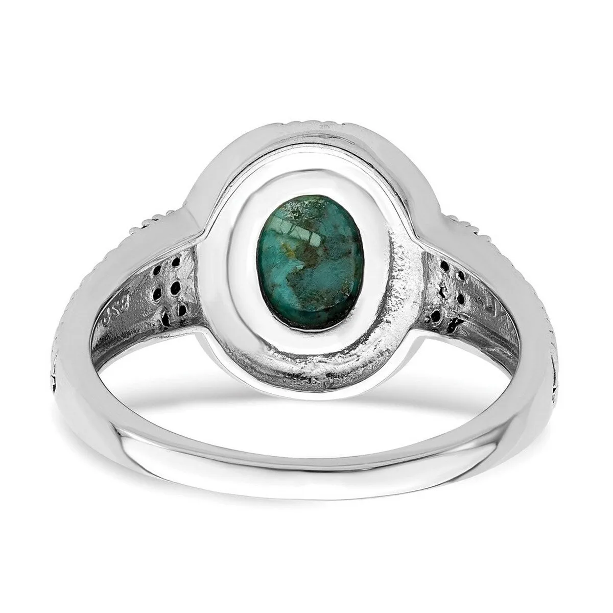 Curata 925 Sterling Silver Oxidized Simulated Turquoise Vintage Ring sold by Zulily product image thumbnail 3