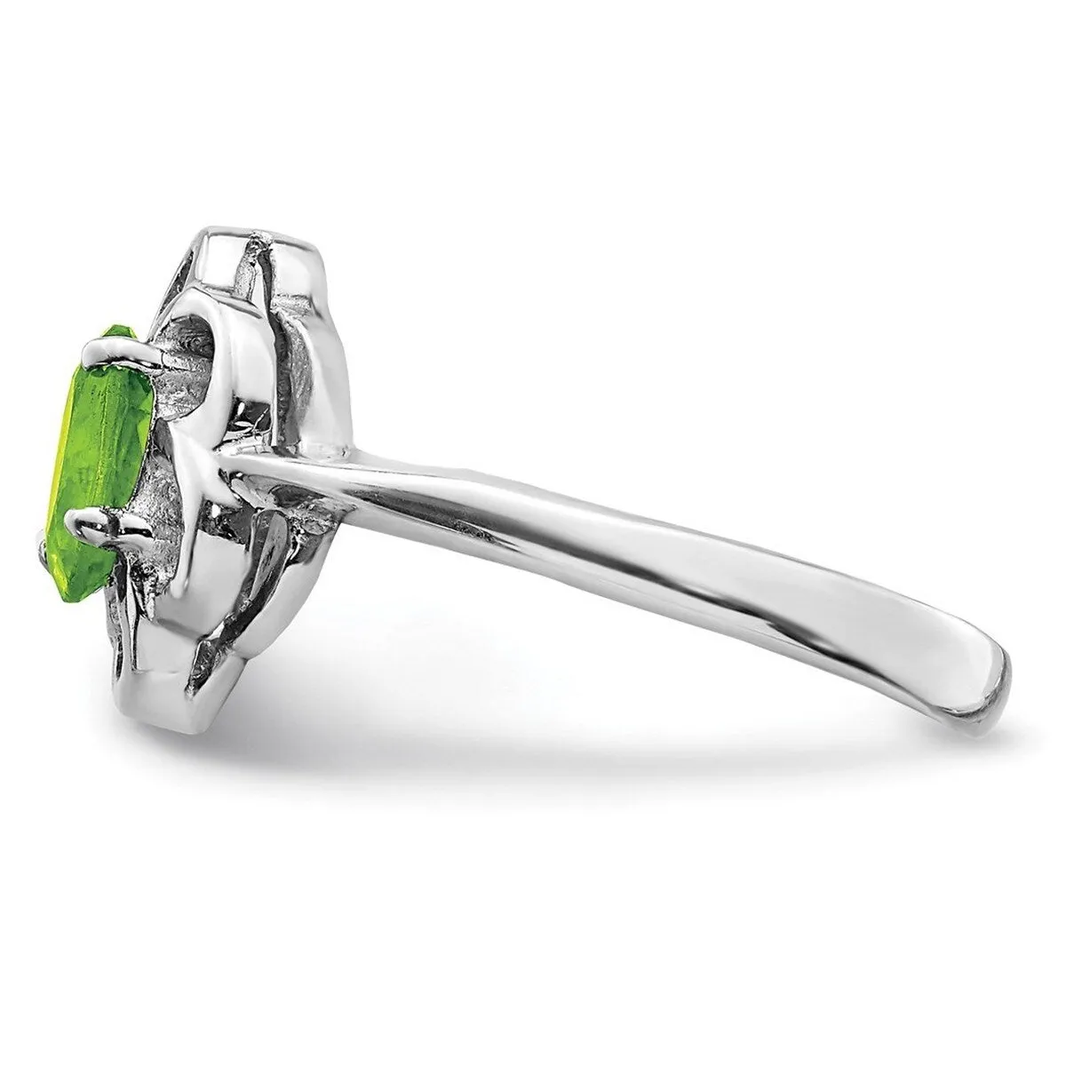 Curata 925 Sterling Silver Solid Polished Peridot Ring 2mm sold by Zulily product image thumbnail 2