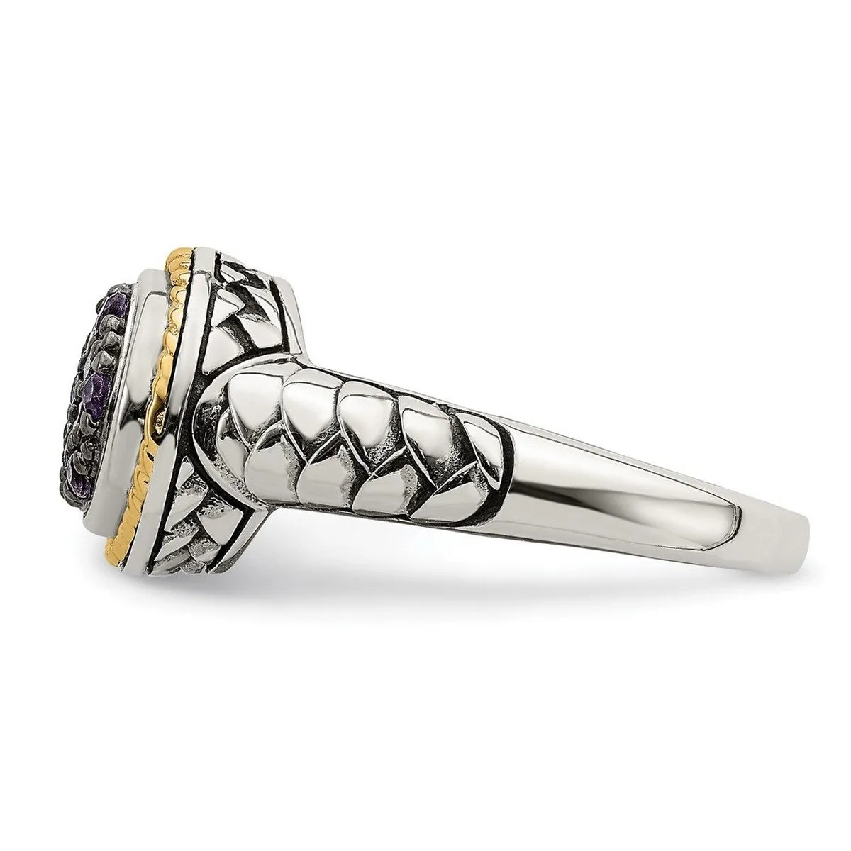 Curata 925 Sterling Silver 14k Accent Amethyst Ring sold by Zulily product image thumbnail 5