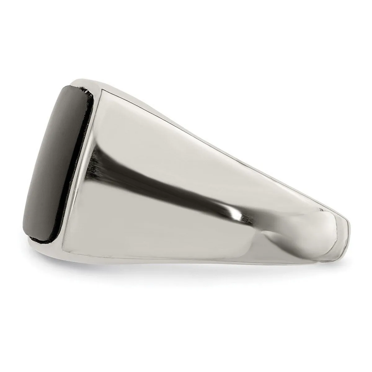 Curata 925 Sterling Silver Men's Inlaid Onyx Ring sold by Zulily