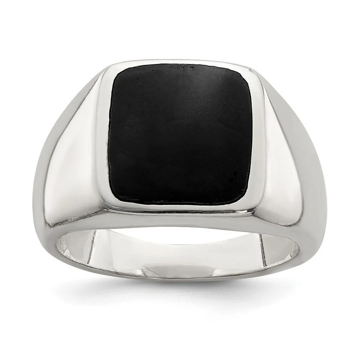 Curata 925 Sterling Silver Men's Inlaid Onyx Ring sold by Zulily product image thumbnail 3