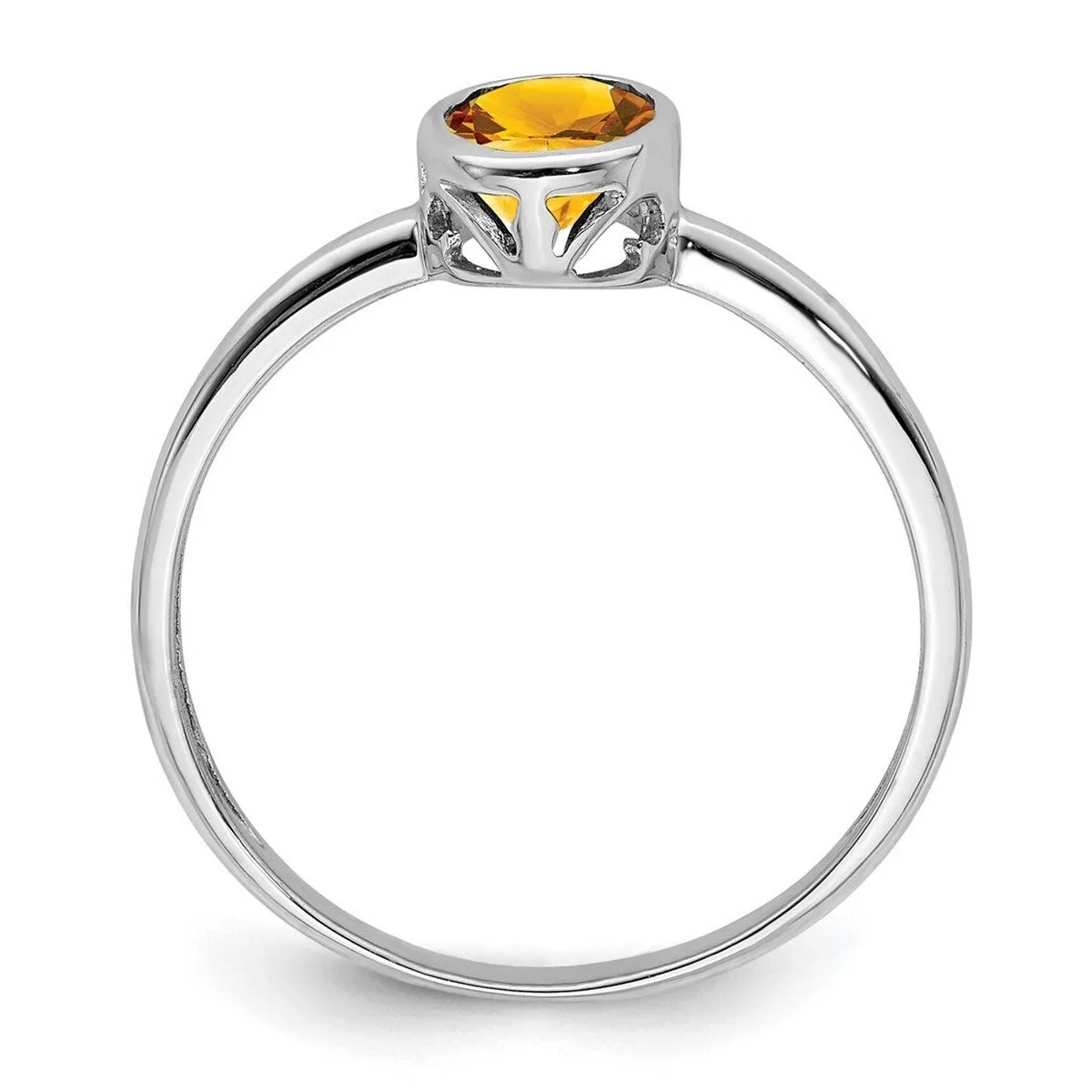 Curata 925 Sterling Silver Polished .8ctw Citrine Oval Ring sold by Zulily product image thumbnail 3
