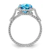 Curata 925 Sterling Silver Blue Topaz Pear Twisted Ring sold by Zulily