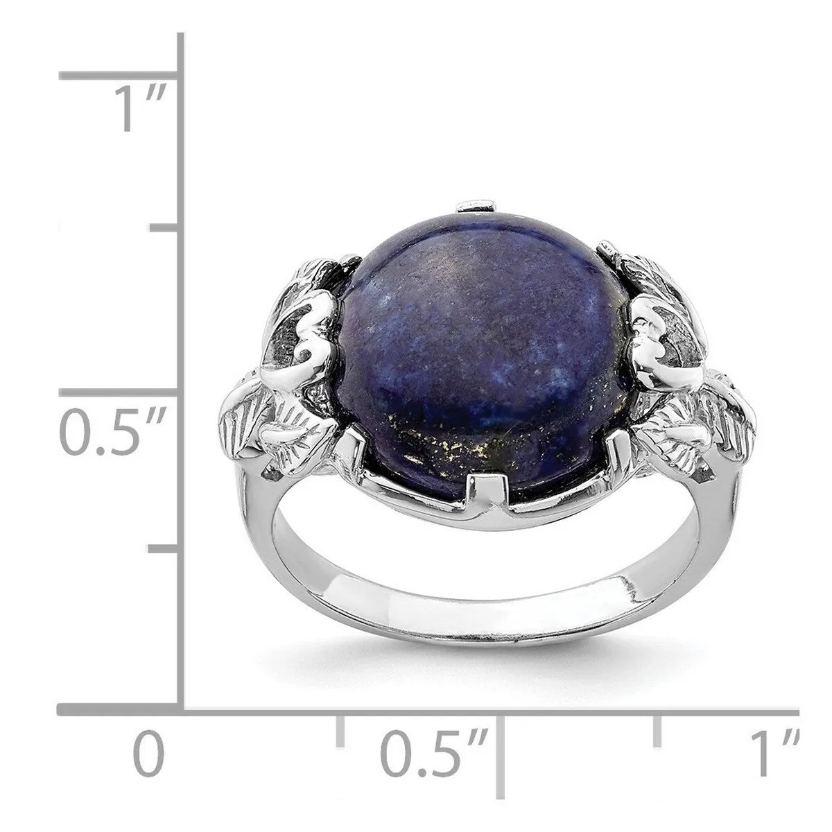 Curata 925 Sterling Silver Rhodium Plated Lapis Lazuli Rope Ring sold by Zulily product image thumbnail 2
