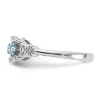 Curata 925 Sterling Silver Antiqued Beaded Blue Topaz Ring sold by Zulily