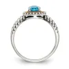 Curata 925 Sterling Silver 14k Accent Light Swiss Blue Topaz Ring sold by Zulily