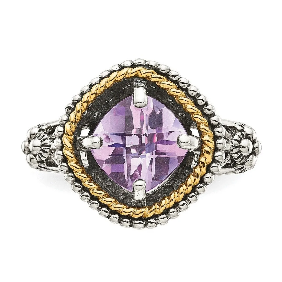 Curata 925 Sterling Silver 14k Pink Amethyst Ring sold by Zulily product image thumbnail 5
