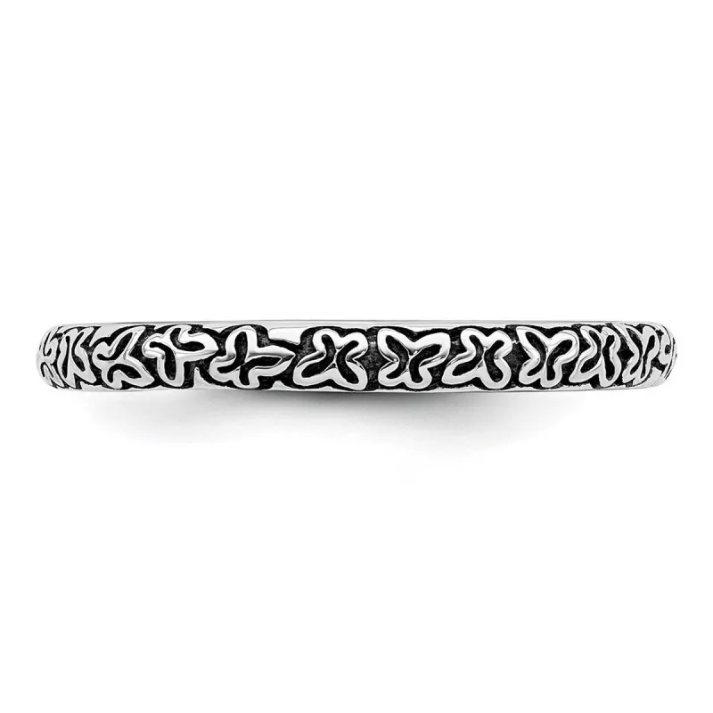 Curata 925 Sterling Silver Stackable Artisan Oxidized Ring 2.25mm sold by Zulily