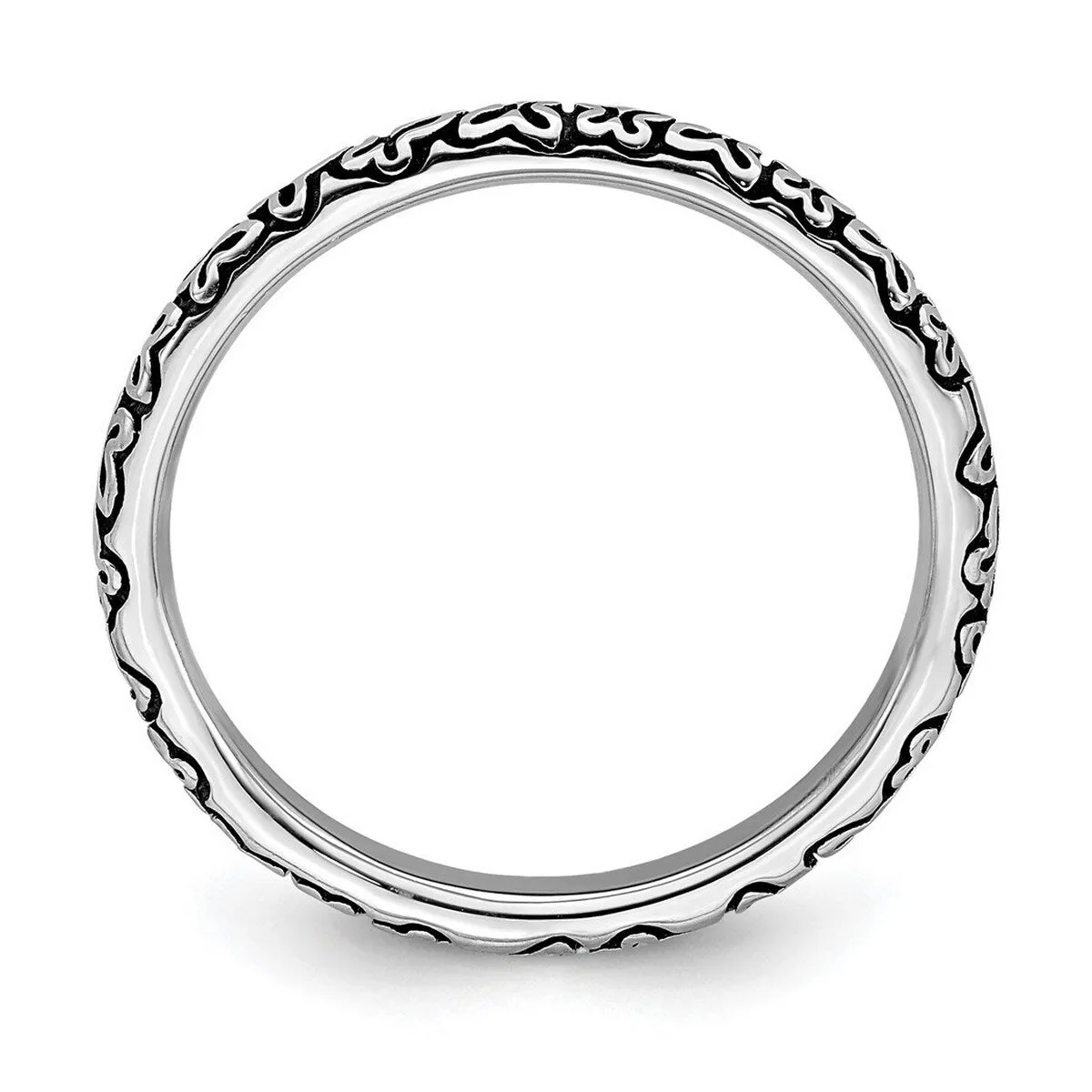 Curata 925 Sterling Silver Stackable Artisan Oxidized Ring 2.25mm sold by Zulily product image thumbnail 2
