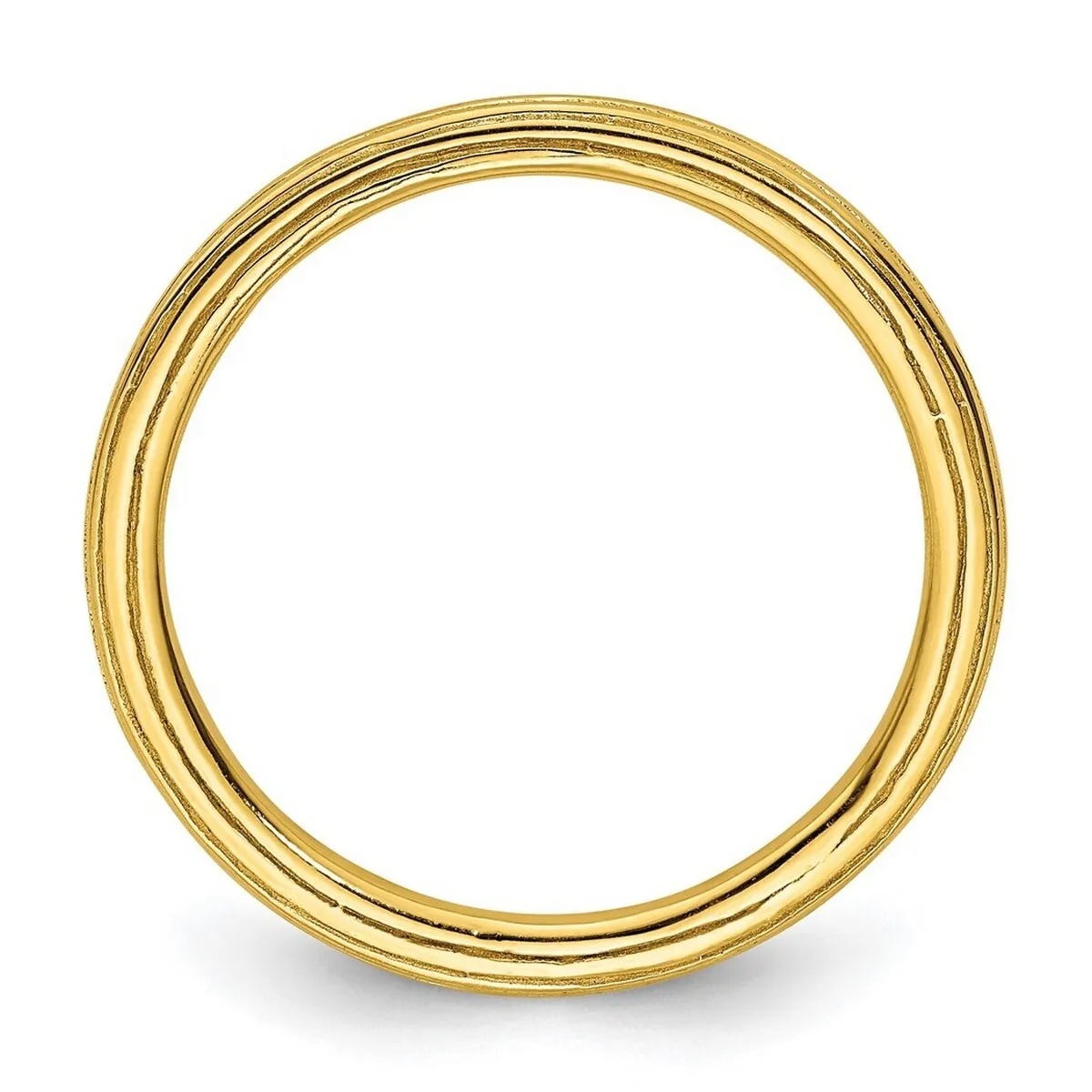 Curata 925 Sterling Silver Polished Patterned Stackable Gold Plated Step down Ring sold by Zulily product image thumbnail 3