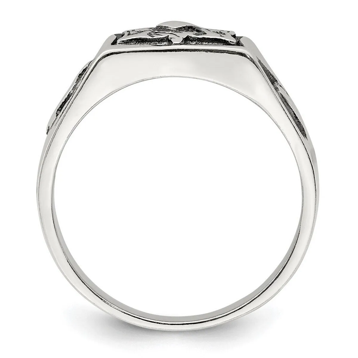 Curata 925 Sterling Silver Polished Masonic Artisan Oxidized Ring sold by Zulily product image thumbnail 3