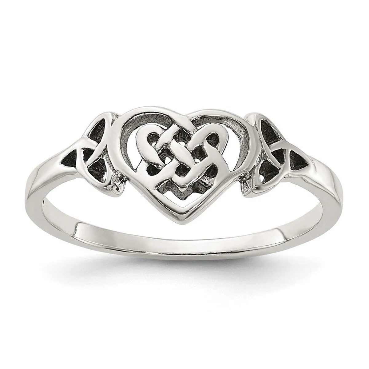 Curata 925 Sterling Silver Heart Celtic Knot Artisan Oxidized Ring sold by Zulily product image thumbnail 5