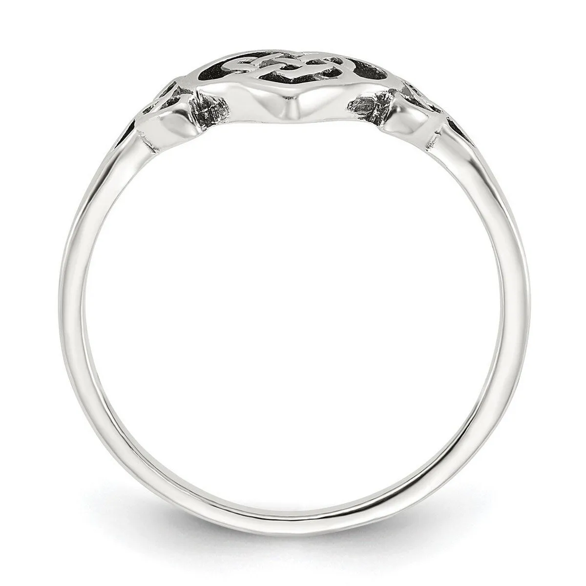 Curata 925 Sterling Silver Heart Celtic Knot Artisan Oxidized Ring sold by Zulily product image thumbnail 2
